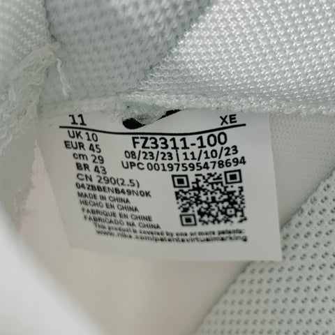 COMME des GARCONS HOMME PLUS Size 11 White Nylon Lace-Up Sneakers