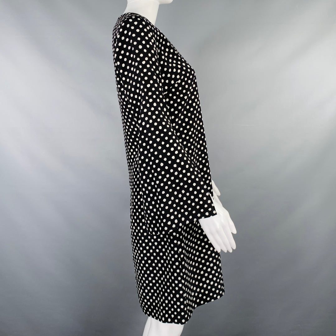 blue dress for baby girl MICHAEL KORS COLLECTION Size 4 Black White Silk Polka Dot Bell Sleeves –  Sui Generis Designer Consignment