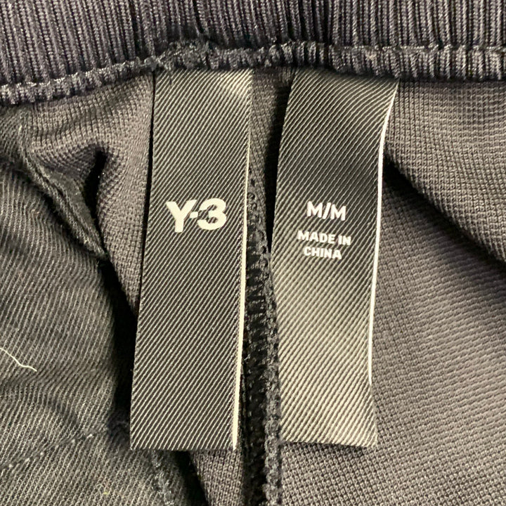 Y-3 Size M Black White Polyamide Blend Zip Up Drawstring Tracksuit