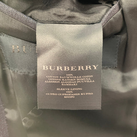 BURBERRY PRORSUM Spring 2015 Size 42 Indigo Blue Denim Notch Lapel Jacket