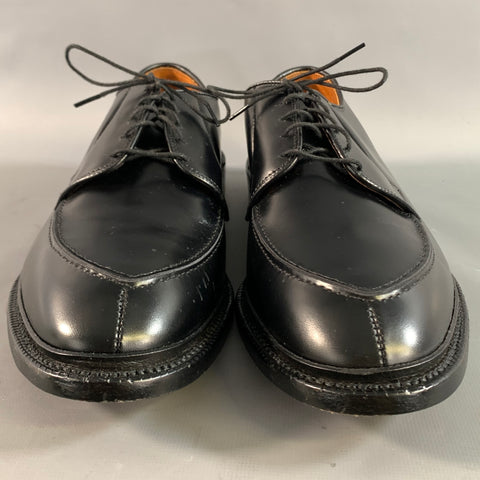 ALLEN EDMONDS Size 7.5 Black Leather Lace Up Shoes