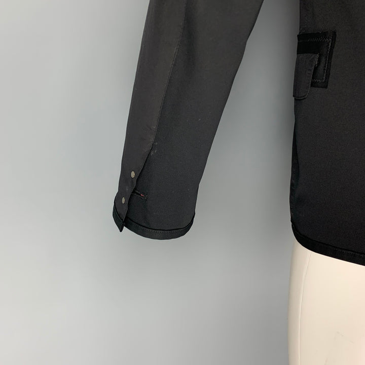 LANVIN en BLEU Talla 38 Abrigo deportivo de tejidos mixtos negro