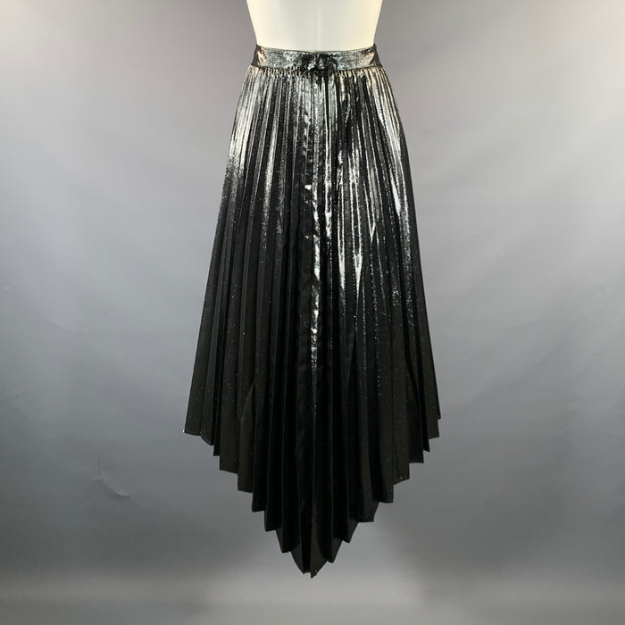 ALTUZARRA Size M Black Polyester Polyamide Metallic A-Line Skirt