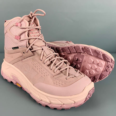 HOKA Size 9.5 Pink Leather High Top Athletic Sneakers