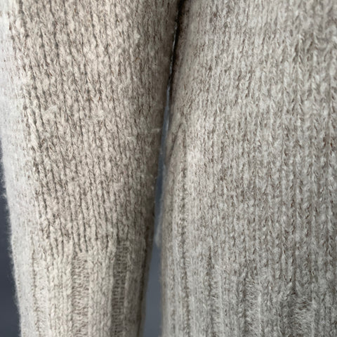 MARGARET OLEARY Size M Grey Merino Wool Cashmere Textured Sweater
