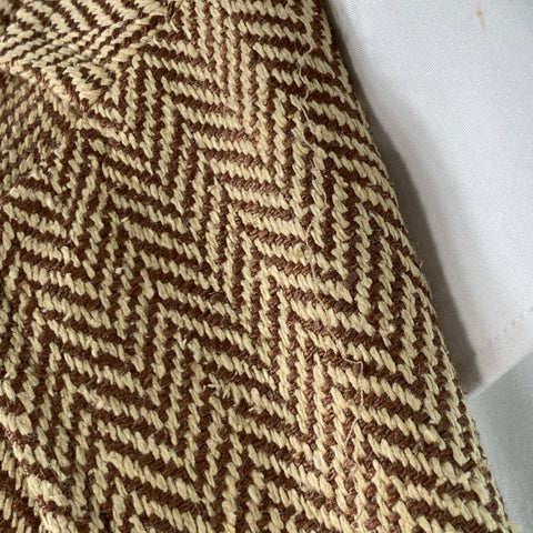 POLO by RALPH LAUREN Size 38 Regular Brown Tan Silk Herringbone Tweed Sport Coat