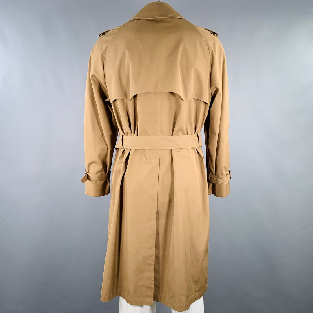 CHRISTIAN DIOR Size 42 Khaki Polyester Cotton Belted Trenchcoat