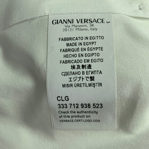 VERSACE COLLECTION Size XL White Cotton Blend Long Sleeve Shirt