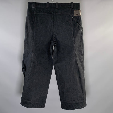 DEVOA Size 34 Black Indigo Denim Selvedge Jeans