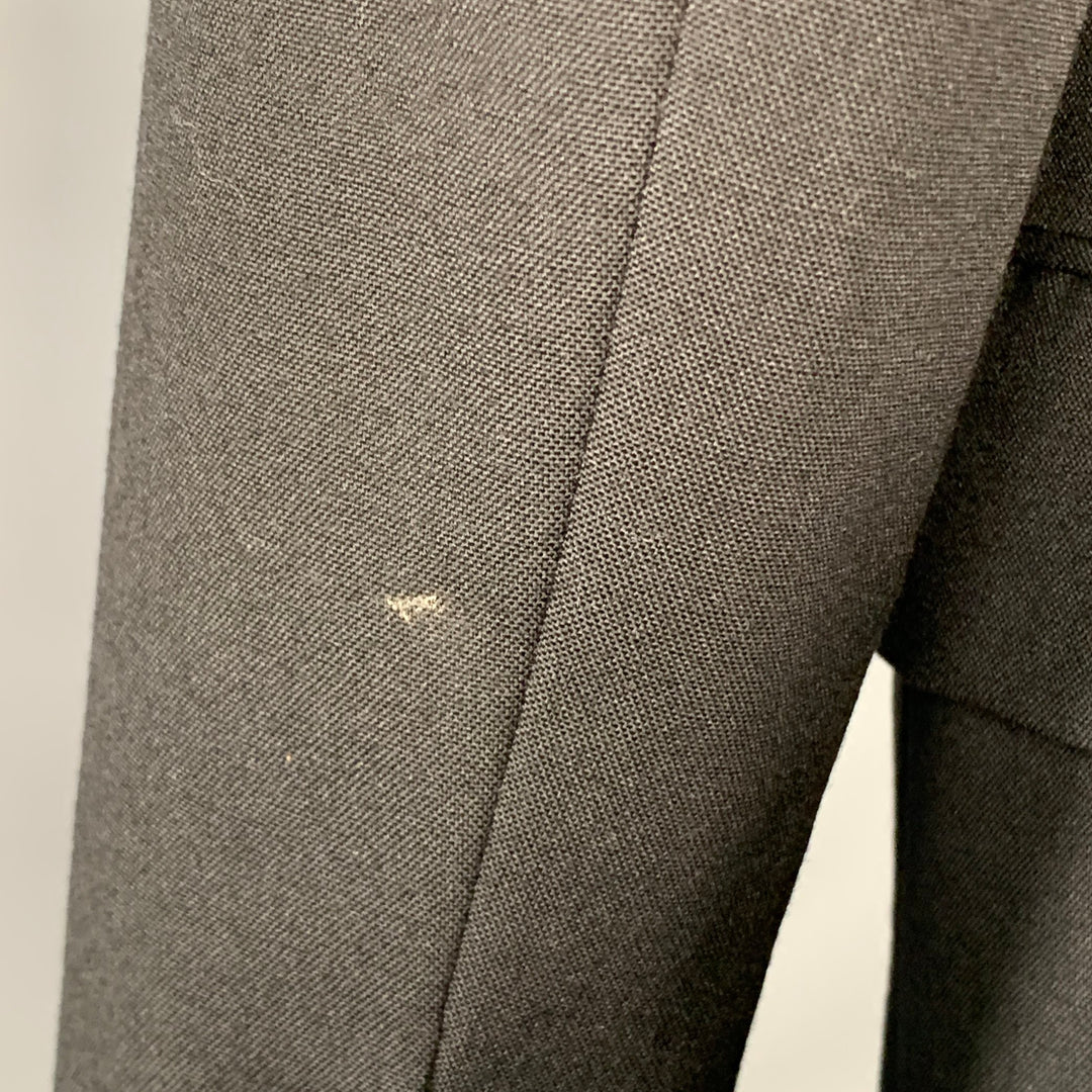 POLO by RALPH LAUREN Size 40 Regular Black Wool Peak Lapel Suit