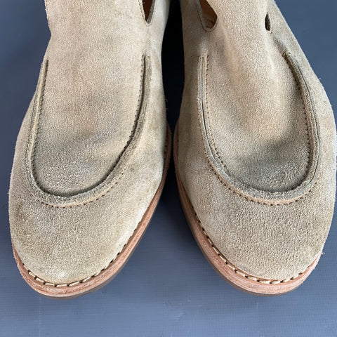 ALLEN EDMONDS Size 13 Denali Beige Vegetable Tanned Suede Crepe Sole Slip On Venetian Loafers