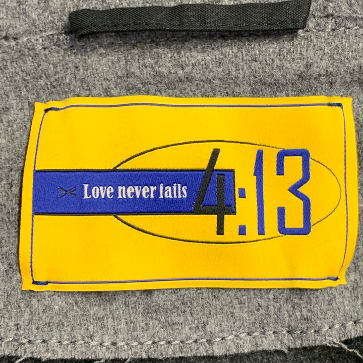 ICEBERG Size 38 Grey Wool Blend Hooded Zip Toggle Coat