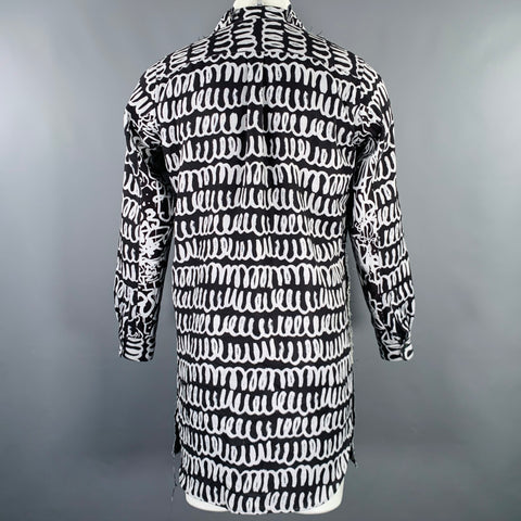 Manteau en polyester COMME des GARCONS 2019, taille M, imprimé noir et blanc