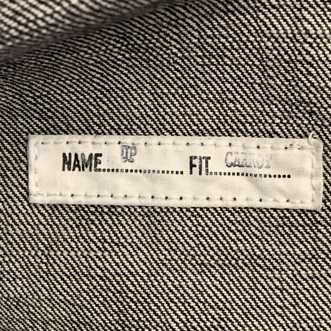 GOLDEN GOOSE Size 34 Black Washed Selvedge Denim Tapered Distressed Jeans