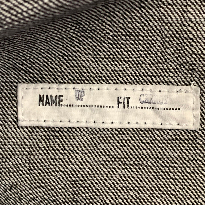 GOLDEN GOOSE Size 34 Black Washed Selvedge Denim Tapered Distressed Jeans