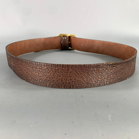LAUREN by RALPH LAUREN Size M Brown Crackled Leather Belt