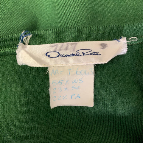 OSCAR DE LA RENTA Size M Green Long Sleeve Casual Top