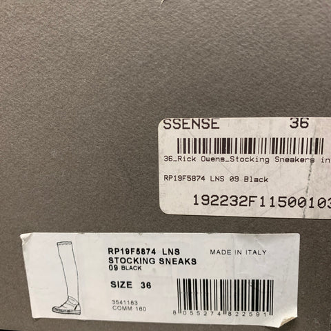 RICK OWENS Talla 6 Botas medias sin cordones de cuero blanco y negro