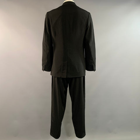 YOHJI YAMAMOTO Chest Size 42 Black Triacetate Blend Double Breasted 34 31 Suit