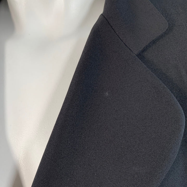 ARMANI COLLEZIONI Size 2 Black Acetate Silk Jacket Blazer