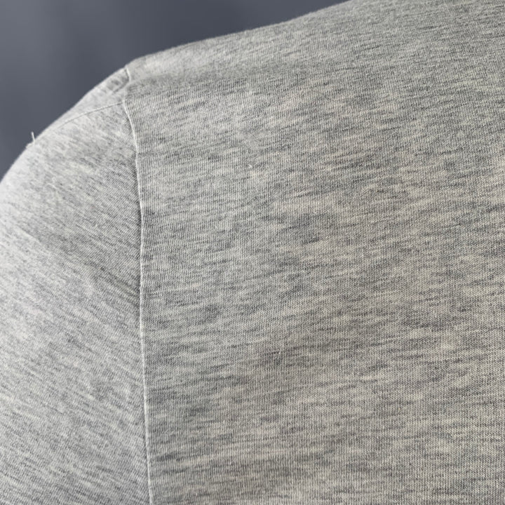 REISS Size S Elliot Grey Heather Cotton One Pocket Polo