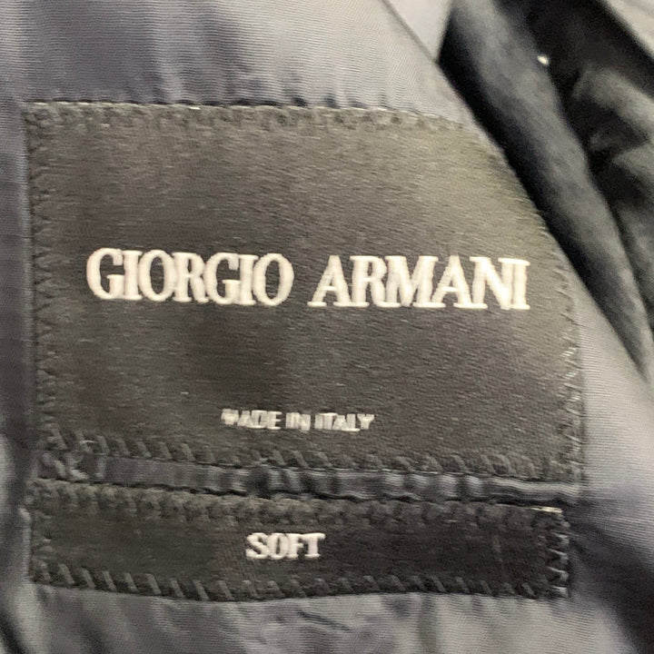 GIORGIO ARMANI Size 44 Regular Grey Blue Woven Wool Sport Coat