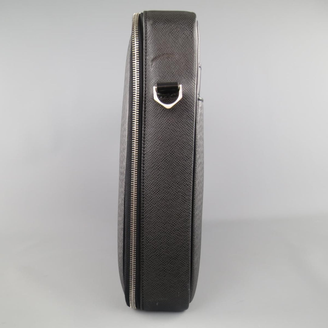 LOUIS VUITTON Black Leather ODESSA ARDOISE Computer Briefcase Bag