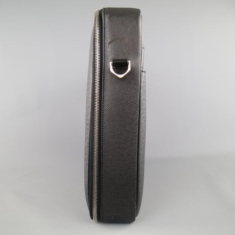 LOUIS VUITTON Black Leather ODESSA ARDOISE Computer Briefcase Bag