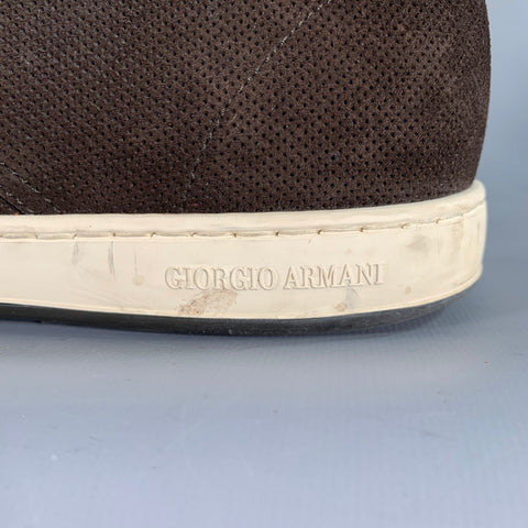 GIORGIO ARMANI Size 8 Brown Leather Oxford Lace Up Shoes