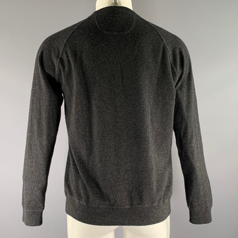 TSE Size S Grey White Heather Cashmere Ribbed Pullover