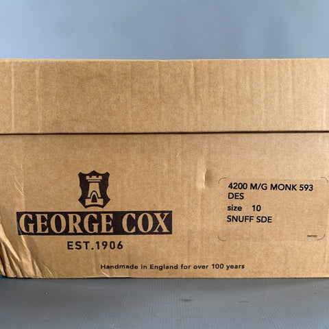 GEORGE COX Size 10 Brown 4200 MG MONK 593 Leather Creeper Loafers