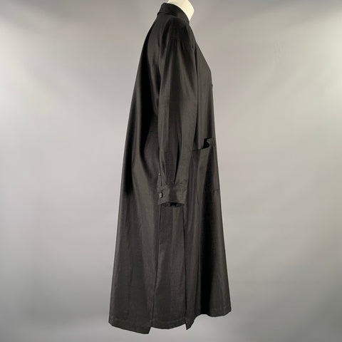 ESKANDAR Size 0 Black Wool Blend Long Dress