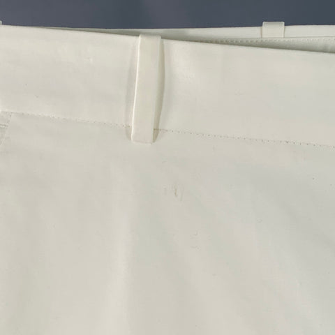 ALEXANDER MCQUEEN Size 30 White Cotton Cargo Ankle Zip Casual Pants