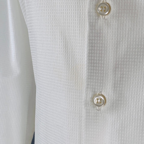 Chemise Dsquared2 Taille S en Coton Texturé à Col Étalé Blanc