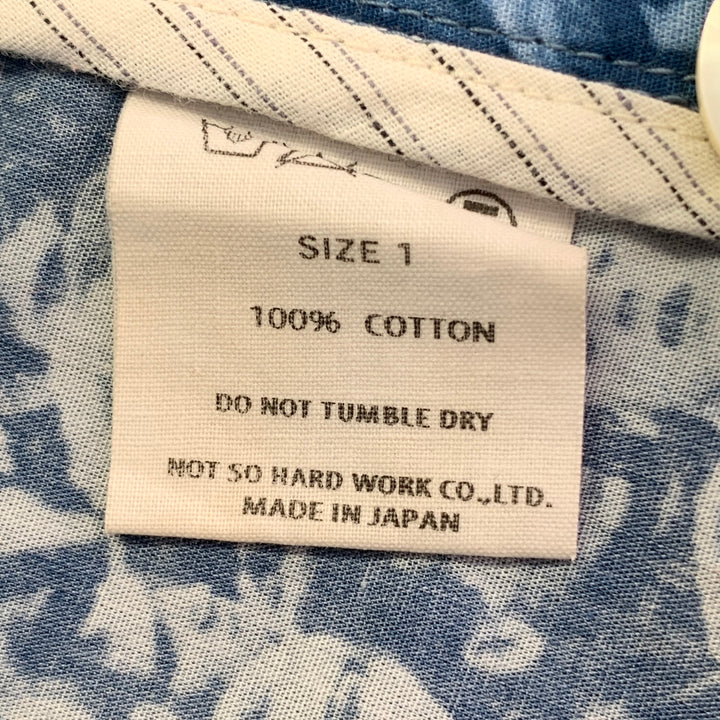 TS (S) Size S Regular Blue Cotton Figures Notch Lapel Sport Coat