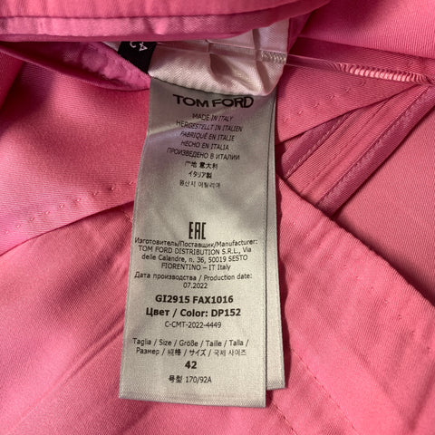 TOM FORD Size M Pink Acetate Viscose Double Breasted Blazer