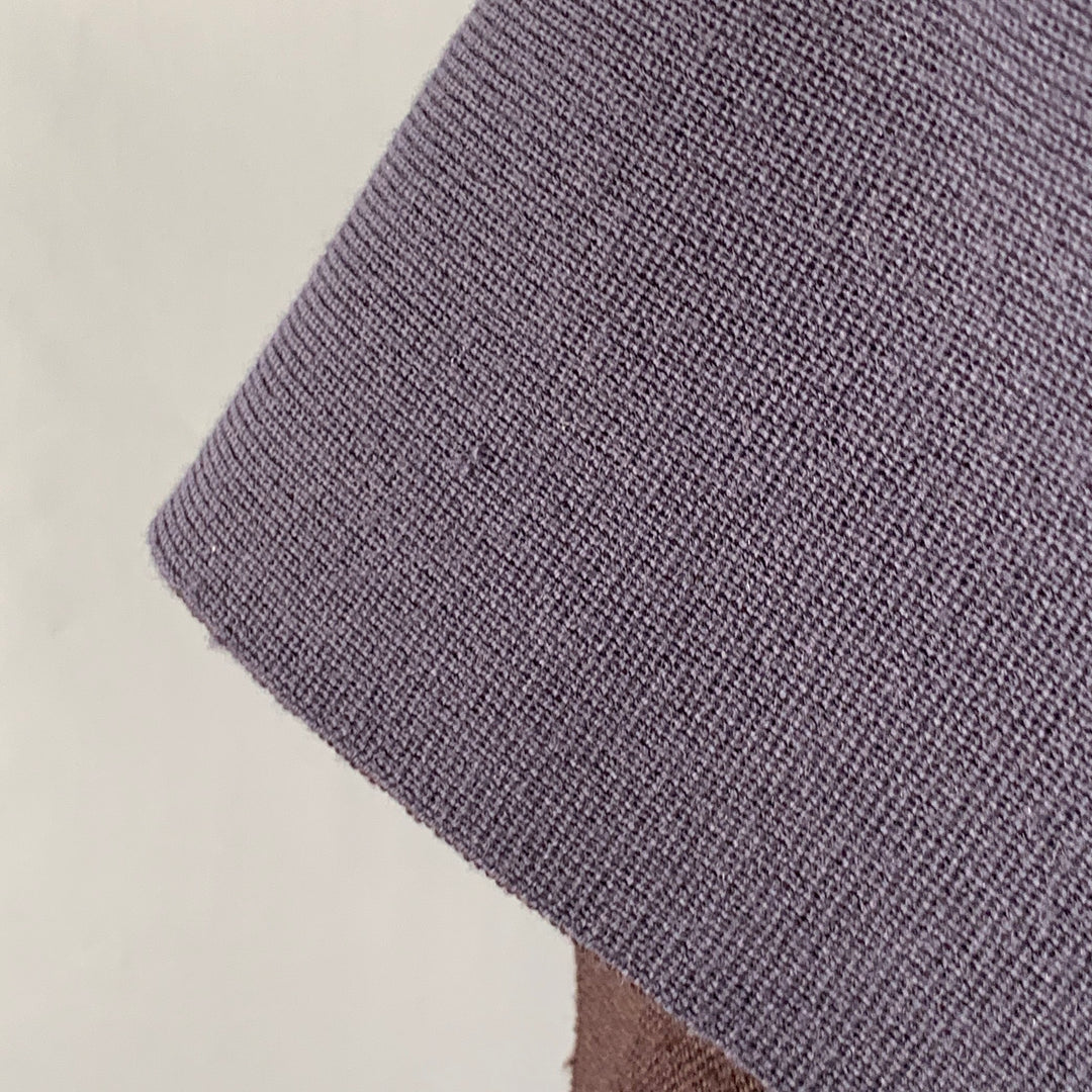 ALAIA Navy Brown Reversible Wool Knit Snap Capelet Scarf Shawl