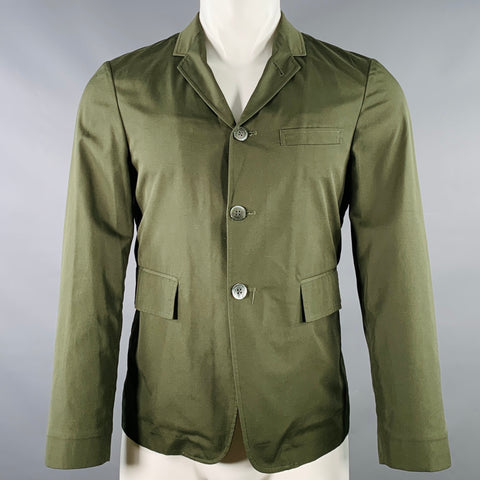 THOM BROWNE Size XS Green Olive Notch Lapel Jacket