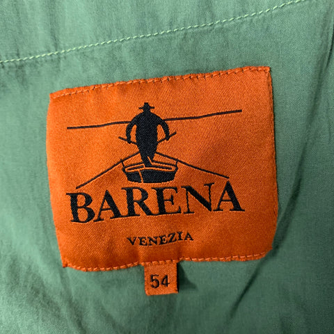 BARENA Size XL Green Cotton Notch Lapel Jacket