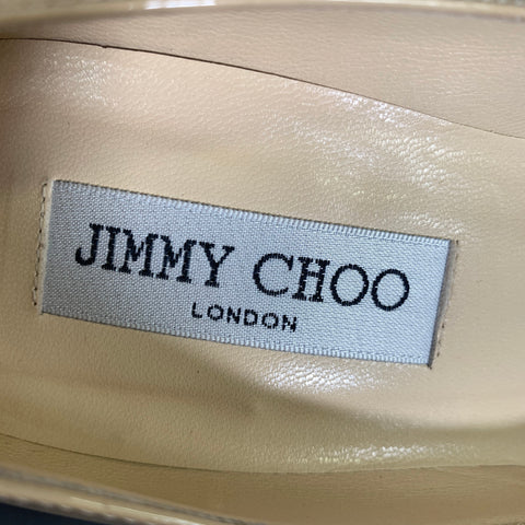 JIMMY CHOO Size 6 Tan Nude Patent Leather Stiletto Pumps