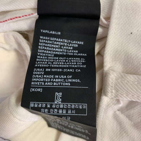 TOM FORD Size 31 White Cotton Button Fly Jeans