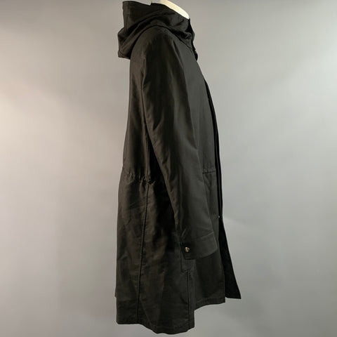 AMI by ALEXANDRE MATTIUSSI Size M Black Cotton Viscose Coat