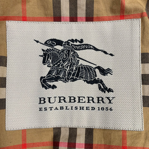 BURBERRY Size S Beige Cotton Twill Double Breasted Coat