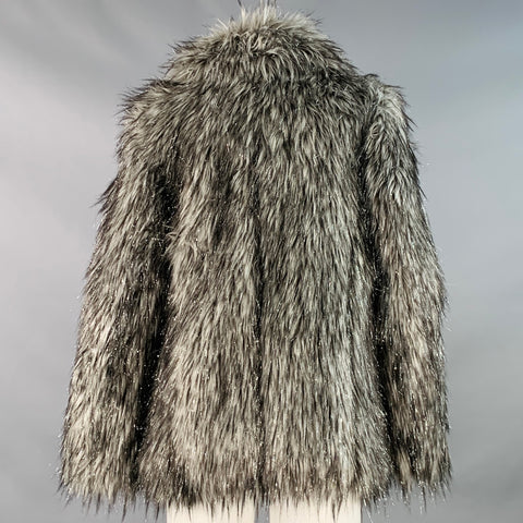 MICHAEL KORS Size S Grey Silver Acrylic Blend Coat