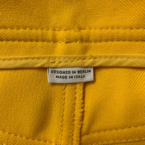 RANDOM IDENTITIES Size 30 Yellow Polyester Casual Pants