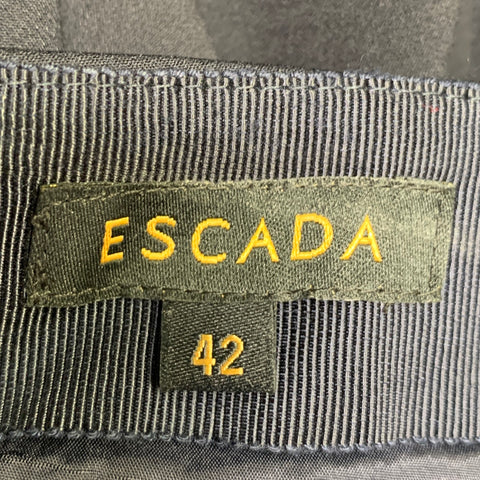 ESCADA Size 12 Navy Polyamide Blend Side Zipper Dress Pants