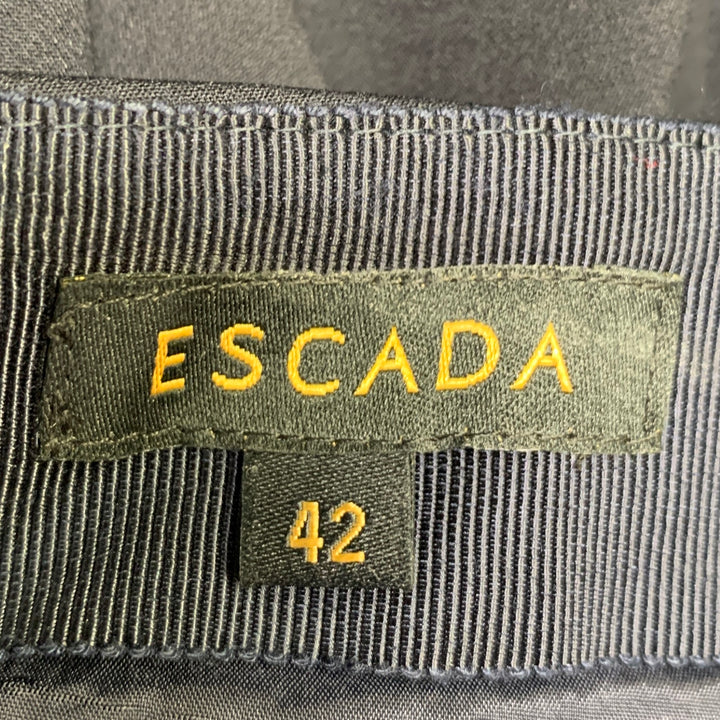 ESCADA Size 12 Navy Polyamide Blend Side Zipper Dress Pants