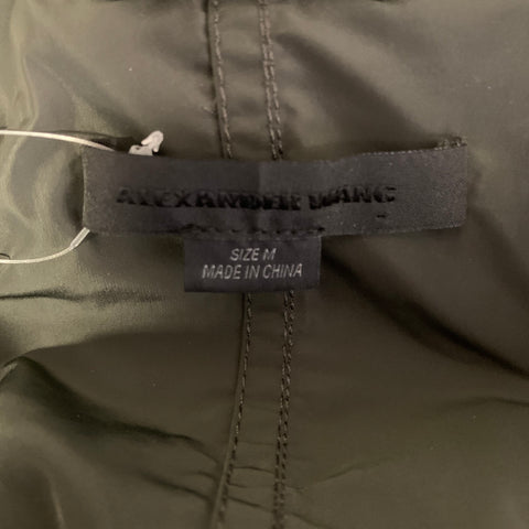 Blouson coupe-vent ALEXANDER WANG en polyester chatoyant vert olive, taille M