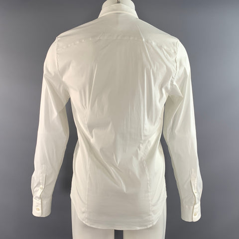 JAMES PERSE Size M White Cream Solid Cotton Blend Long Sleeve Shirt