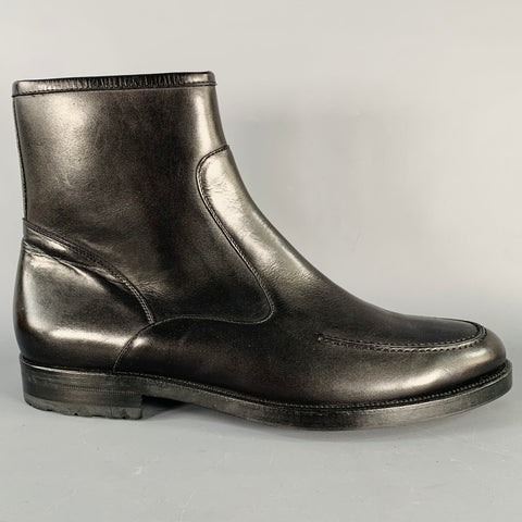 MR. HARE Size 11.5 Toussaint Black Leather Side Zipper Boots